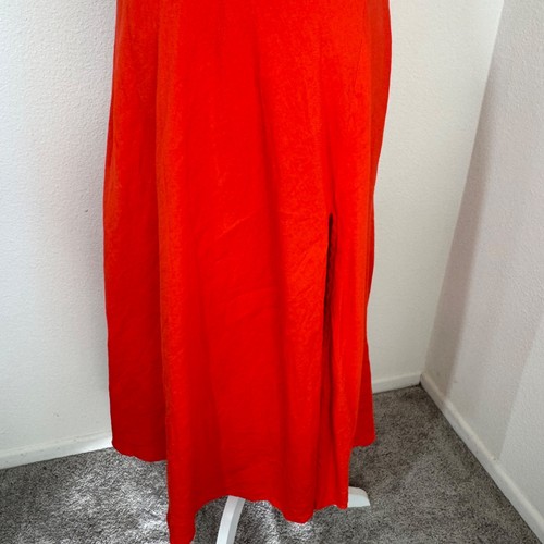 Abito ASTR The Label Keava Midi Halter taglia XS rosso arancione foderato scollo a V - Foto 5 di 14
