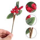  5pcs künstliche Weihnachtsiegel Berry Picks Fake Berry STEM -Zweigstellen