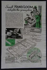 Table Top Weaving Hand Loom 1940 HowTo PLANS Child size