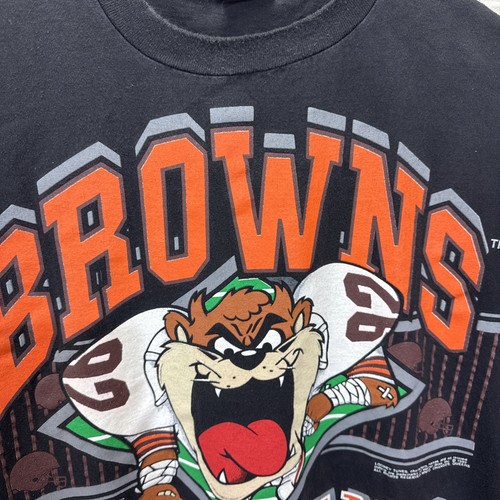 Vintage 1992 NFL Cleveland Browns Looney Tunes Taz T Shirt Big Print Rare XL - Picture 7 of 18