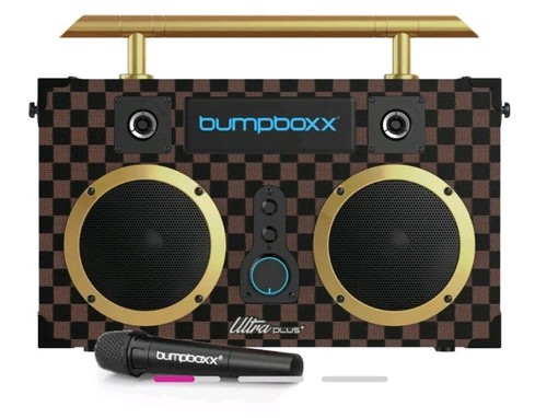 REFURBISHED BUMPBOXX ULTRA PLUS + Brown Checker Bluetooth Rechargeable Boombox - Picture 1 of 2