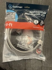 Eastman Dishwasher Installation Kit 8’ 3/8” Inlet x 3/4 Stainless Steel 1630551 