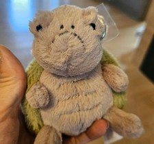 Jellycat Timmy Turtle Bag Charm Beige Green   Cute Plush Keychain Accessory