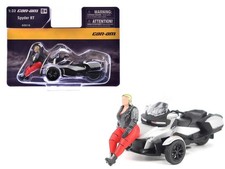 2023 Can-Am Spyder RT 3-Wheel Motorcycle Diecast Model 1/32 Hyper Silver Meta...