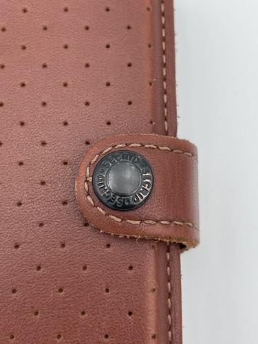 Secrid Mini Wallet Genuine Leather Perforated Cognac RFID Safe Card Case 12 Card - Picture 8 of 16