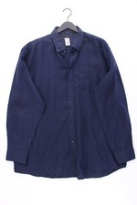 Silk Sticker Blouse for Men Size 58, XXXL Blue Linen