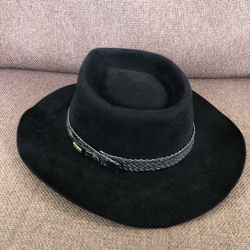 Akubra Snowy River Pure Fur Felt Cowboy Hat Australia Made Size 61 Beautiful Hat - Picture 5 of 24