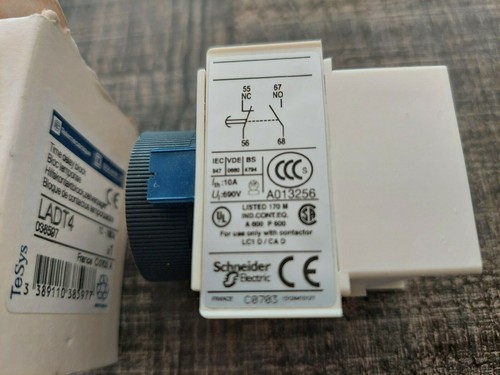 TELEMECANIQUE Schneider Blocco Relè Temporizzato 10A 038597 LADT4 Nuovo - Foto 2 di 2