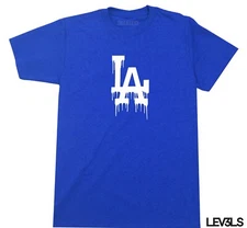 LA DRIP  T SHIRT  Los Angeles PAINT DRIP  HIP HOP  GRAFFITI DJ CULTURE DODGERS