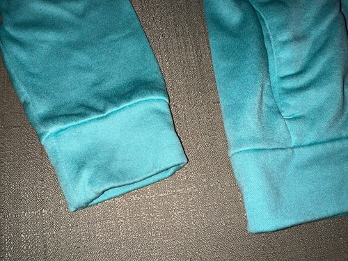 Nike Girls M Medium Dri-fit Hoodie Blue Green Logo Swoosh Mesh Hood Front Pocket - Picture 3 of 9