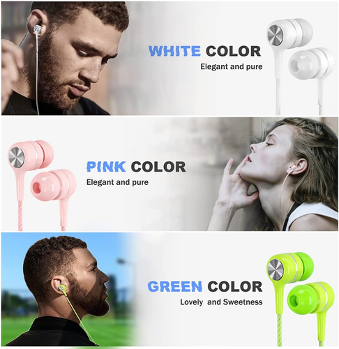 Wired Earbuds with Microphone 5 Pack, In-Ear Headphones with Heavy Bass, High So - Picture 3 of 12