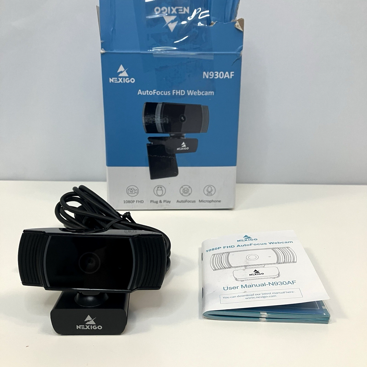 NexiGo N930AF Webcam with Software Control Stereo Microphone 1080p - Main Image