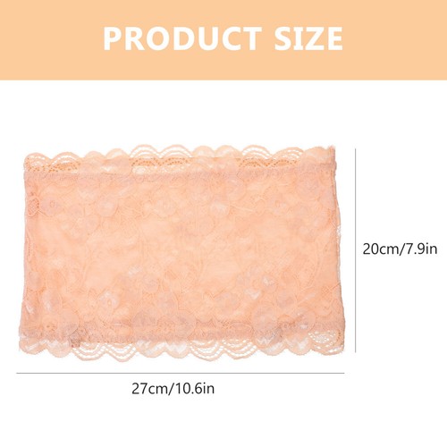 3 PIEZAS Cómodo Encaje Transparente Elástico Sin Tirantes Mujer Floral con Sujetador - Imagen 6 de 12