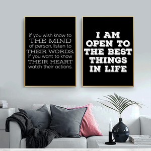 Inglese Moderno Frasi Citazioni Tela Di Ispirazione Poster Wall Art Home Decor Ebay