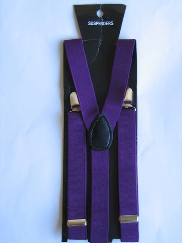 (All colors) Mens Womens Clip-on Suspenders Elastic Y-Shape Adjustable Braces - Picture 29 of 29