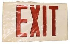 EXIT Plastic Sign Cover Front Plate 7 1/2” By 12 1/4” Red And White NEW