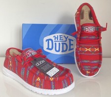 Hey Dude Wally Serape Slip On Shoes Loafers Classic Comfort Size 6,7, 8,9,10 UK 