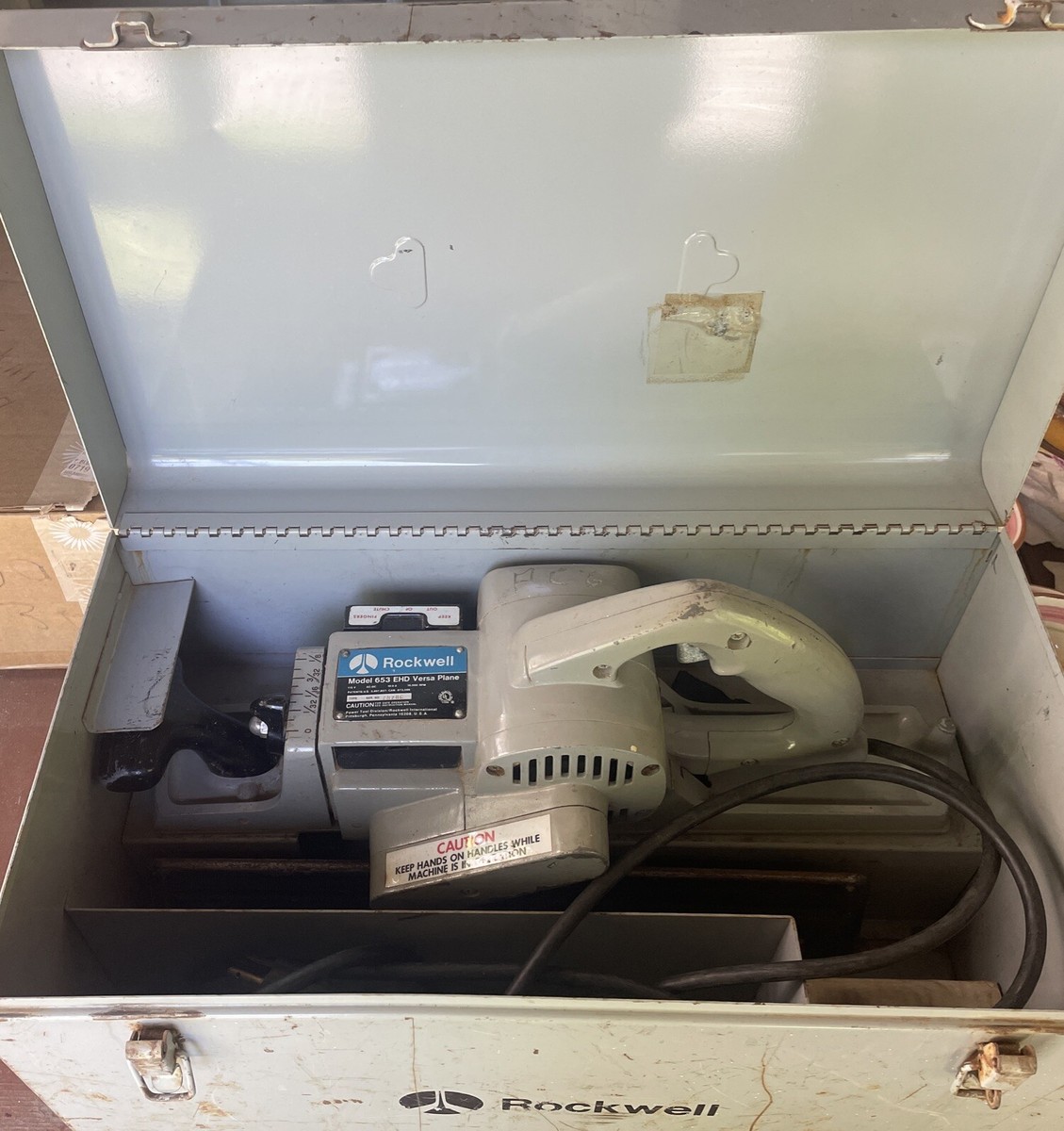Vintage Rockwell Model 653 EHD Versa-Plane Planer w/Wrench & Orig