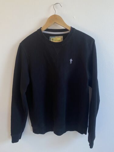 Barbour Steve McQueen Sweatshirt Mens Medium Black Pullover Jumper Sweater