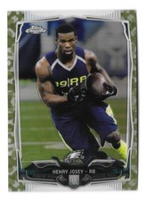 2014 TOPPS CHROME #112 RC HENRY JOSEY 98/499 CAMO REFRACTOR ROOKIE CARD,EAGLES