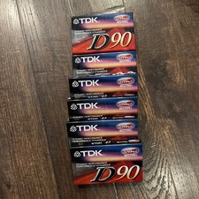 Lot of 6 TDK IEC1 Type 1 D90, 90 Minute Blank Audio Cassette Tapes, New, Sealed