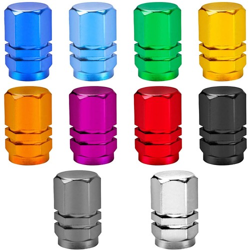 4 x RED Wheel Tyre Tire Valve Stems Air Dust Cover Screw Caps Car Truck Bike - Picture 12 of 12
