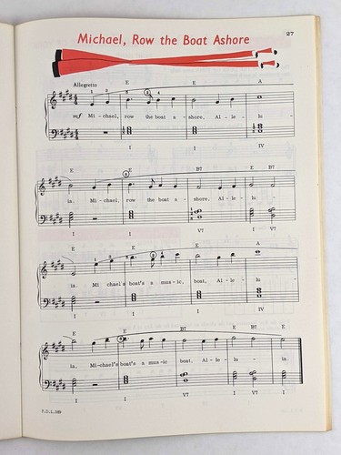 Acordes y teclas para instrucción individual o grupal (1968) | Partituras vintage - Imagen 19 de 20