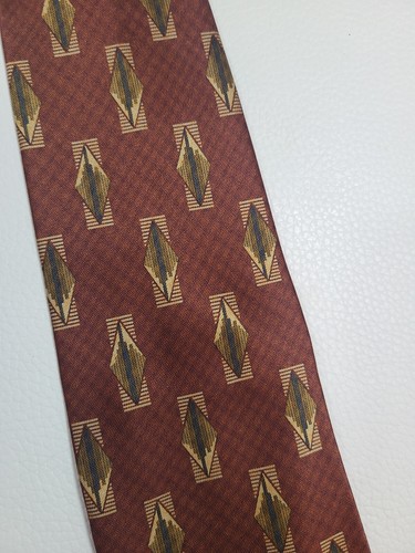 Clotherie Phoenix Hombres Corbata Todo Seda Punta Formal Geométrica X-Long 59" x 4" - Imagen 2 de 8