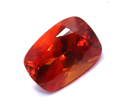 Piedra preciosa suelta certificada corte cojín zafiro naranja ceilán natural de 6,50 quilates - Imagen 2 de 7