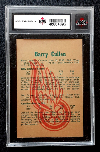 BARRY CULLEN 1960-61 PARKHURST 60-61 NO 32 KSA 6.5 52963 - Picture 2 of 2