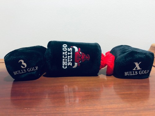 Juego de 3 cubiertas para cabeza de palos de golf Chicago Bulls NBA 1, 3, X - con licencia - Imagen 6 de 8