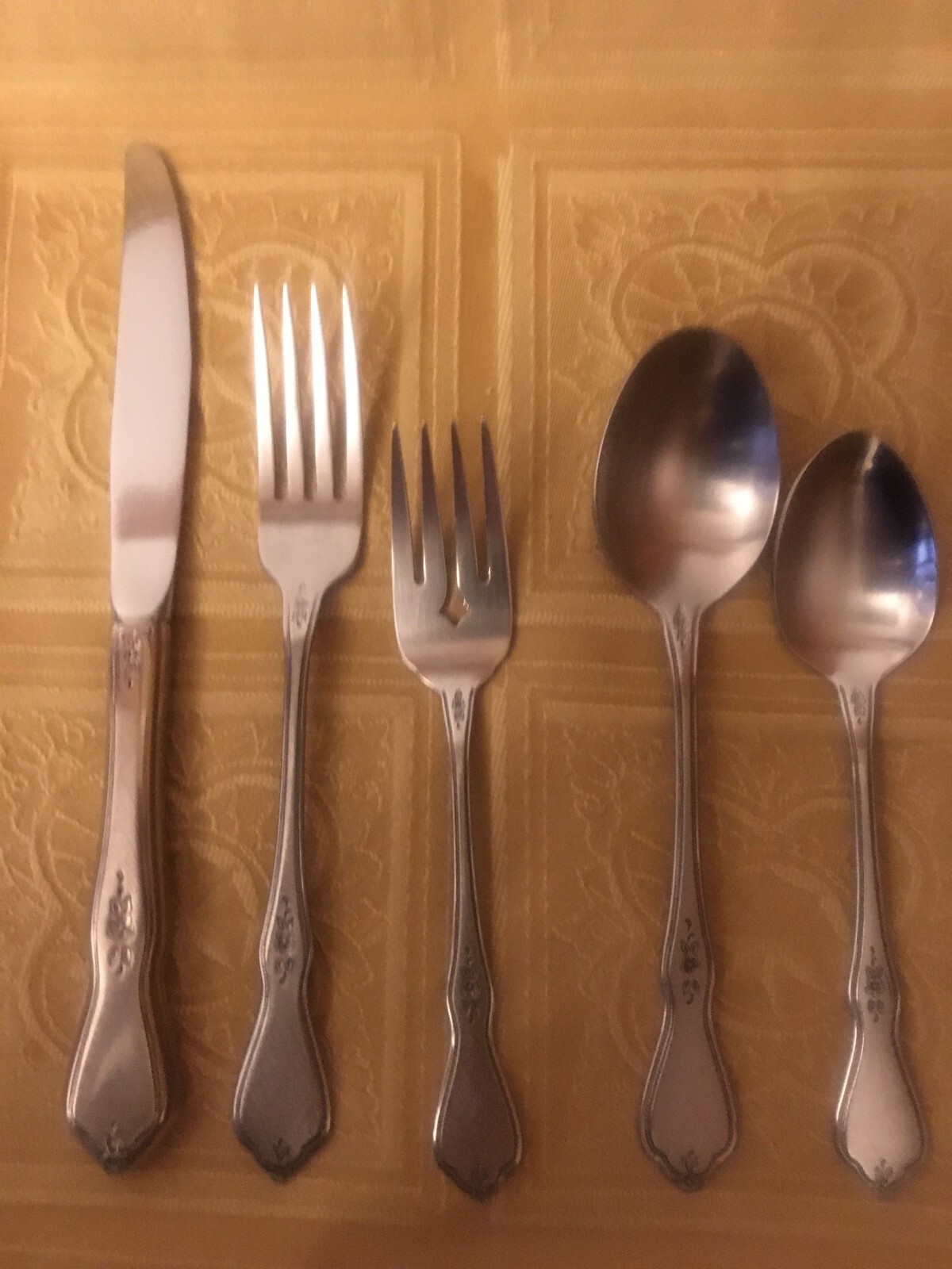 5 piece place settingOneida *MORNING BLOSSOM* Flatware eBay