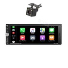 1Din MP5 Player Car Stereo Radio 6.9in For Apple Carplay Android Auto W/Camera