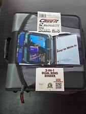 Case It Case-it King Sized Zip Tab 4" 3-Ring Zipper Binder Gray Black