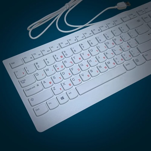 Hebrew layout USB wired keyboard for Lenovo SK8823 KU1601 - Picture 13 of 31