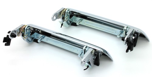 NEW Chrome Outside Door Handle Pair / For Datsun 240Z 260Z 280Z Exterior Nissan - Picture 2 of 9