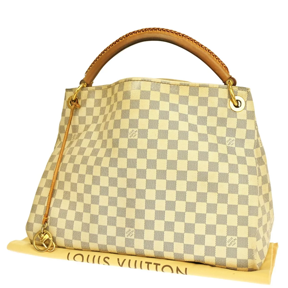 Louis Vuitton Lv Artsy Mm Shoulder Tote Bag N41174 Damier Azur White Auction