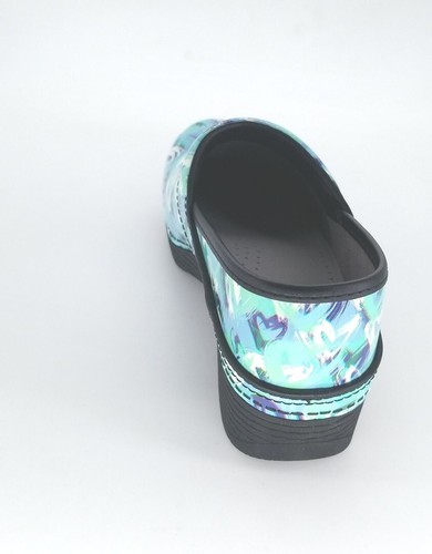 7190 Dansko Womens LT Pro Blue Hearts Patent Clog Size 39 EU 8.5-9 US - Bild 4 von 9