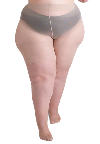 Sheer Luxury 15 Denier Plus Size XXXXL Wide Extra Large Tights Black Beige Tan - Picture 9 of 14