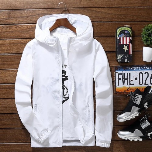 Unisex Waterproof WindBreaker Jacket Hoodie Lightweight Sun Protection Thin Coat - Picture 22 of 33