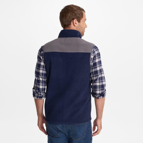 NWT G.H.BASS&CO MEN'S POLAR FLEECE COLOR BLOCK VEST XL WARM NEW - Picture 2 of 3
