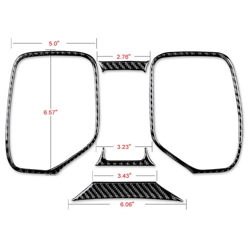 5Pcs para Chevrolet Camaro 2010-2015 Fibra de carbono Cuadro de instrumentos Panel Cover - Imagen 3 de 11