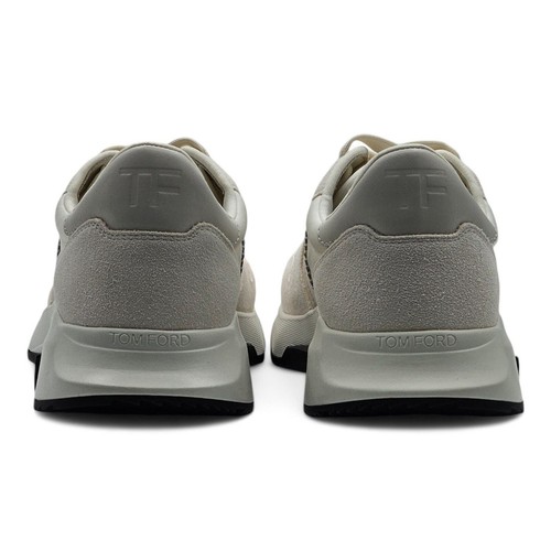 Tom Ford Jagga Sneakers - Leather-Trimmed Suede and Mesh - White size 8 $990 - Picture 4 of 11