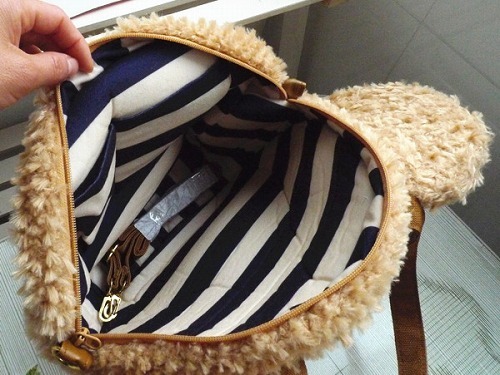 Neu Disney Duffy Bär Gesicht Plüschtier Tragetasche Handtasche Schultertasche großes Geschenk - Bild 3 von 6