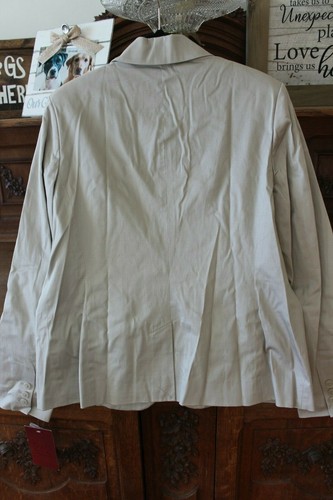 Women's 212 Collection Beige Sateen Lined Blazer Jacket Sz 14 NWT $66 L#197 - Picture 5 of 6