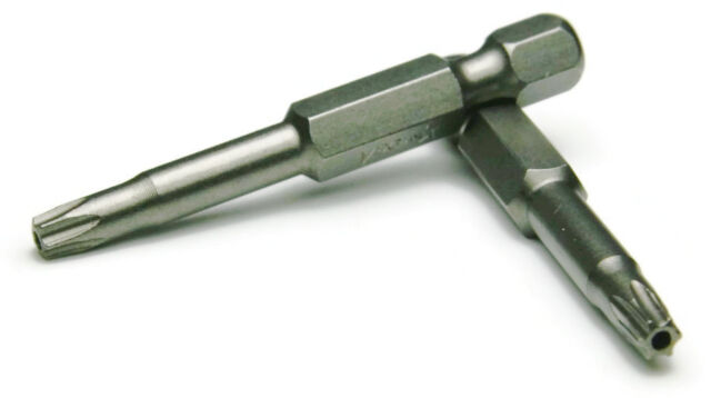 Premium Torx Tamper Proof Security Power Bits S2 Modified Steel T20 x 2/" Qty-1