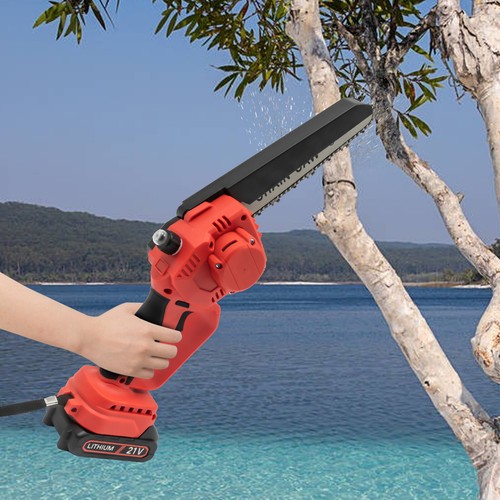 Mini Chainsaw Cordless 8 8 Inch Electric Chain Saw 800W With 2 Battery Power US