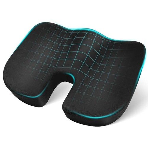 Seat Cushion–Gel&Memory Foam Office Chair Cushion for Tailbone Pain Relief,black