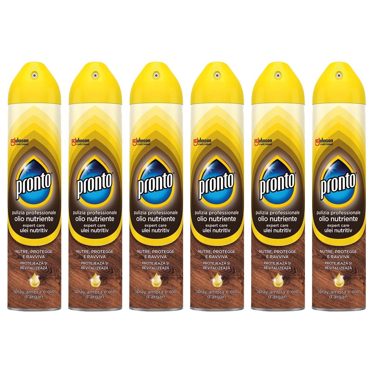 Pronto Olio Nutriente Legno Ambra e Argan 250ml - Trattamento Top 6pz