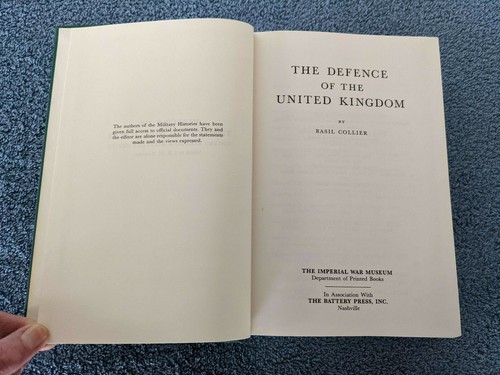 The Defence Of The United Kingdom By Basil Collier -1995 Reprint Ed. - With Map - Picture 8 of 12